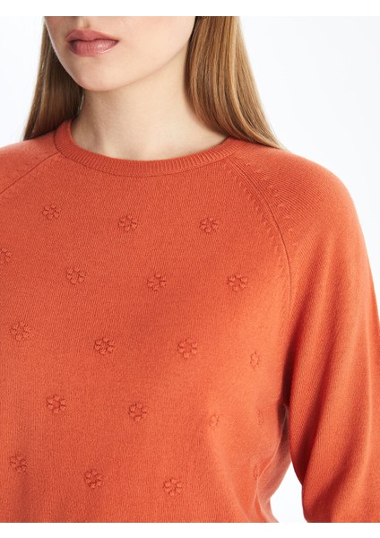 Yeni Sezon Bisiklet Yaka Çiçekli Kadın Triko Kazak fırsatları