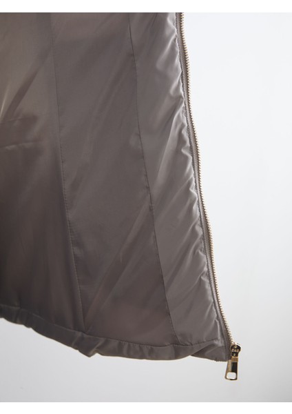 Yeni Sezon Kürklü Kapüşonlu Kadın Şişme Mont modelleri