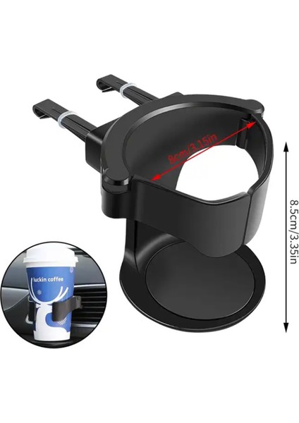 Oto Araç Içi Bardak Tutucu Çok Fonksiyonlu Içecek Tutacağı/bardaklık Car Cup Holder 1 Adet Siyah Cn