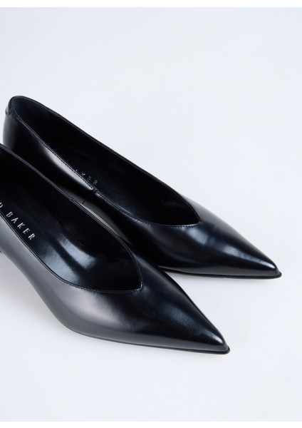 Deri Siyah Kadın Stiletto 3979 indirimleri