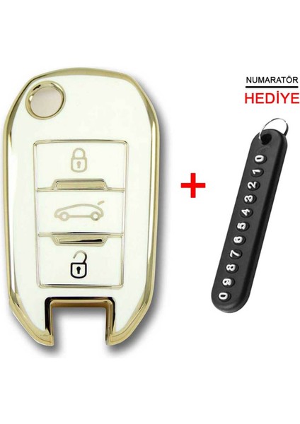 Corolla Avensis 3 Buton Sustalı Nano Anahtar Kılıfı - Mavi Tr