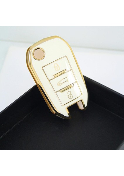 Corolla Avensis 3 Buton Sustalı Nano Anahtar Kılıfı - Mavi Tr