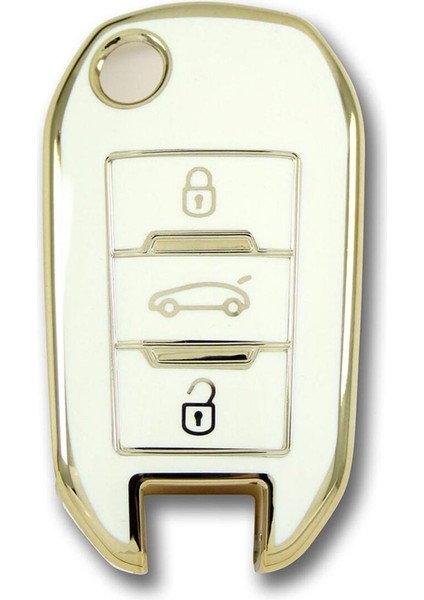 Corolla Avensis 3 Buton Sustalı Nano Anahtar Kılıfı - Mavi Tr