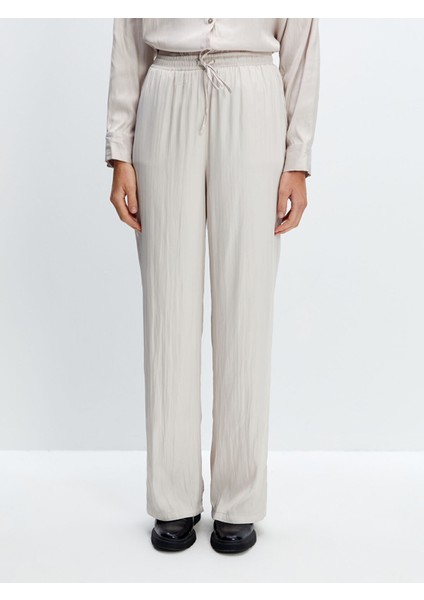 Yeni Sezon Beli Lastikli Saten Kadın Pantolon fiyatları