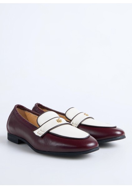 Bej - Bordo Kadın Loafer Z10122 fiyatları