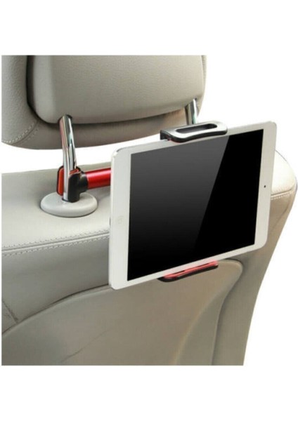 Araç Koltuk Başlığı Arkası 360 Derece Ipad Tablet Telefon Tutucu Beyaz Sünger