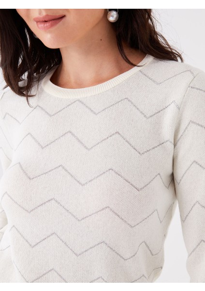 Yeni Sezon Bisiklet Yaka Desenli Uzun Kollu Kadın Triko Kazak fırsatları