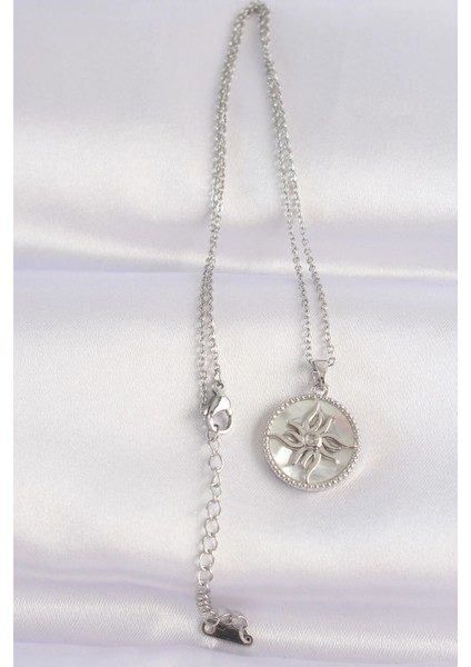 316L Çelik Zincir Gümüş Renk Oval Tasarımlı Güneş Kolye fiyatları