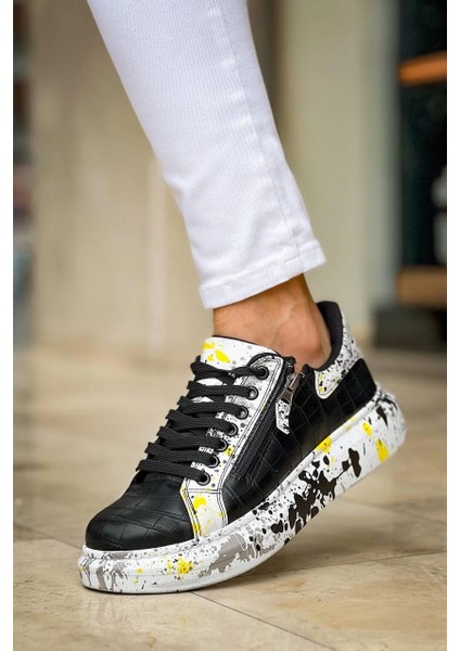 Xmpdby Kb-02 Kuback Bağcıklı Crocodile Siyah Sarı Günlük Erkek Ayakkabı (Numara: 44) indirimleri