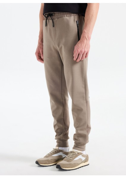 Gmg Fırenze Lastikli Bel Slim Fit Koyu Bej Erkek Eşofman Altı GU25MFW014002 modelleri