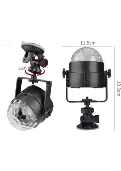 Müzik Ritmine Uyumlu 7 Modlu Renkli Disko Topu Işığı fırsatları