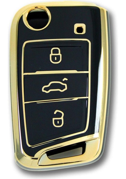 Tpu Ford Anahtar Kumanda Kılıfı 4 Buton (Metalik Antrasit Gri)