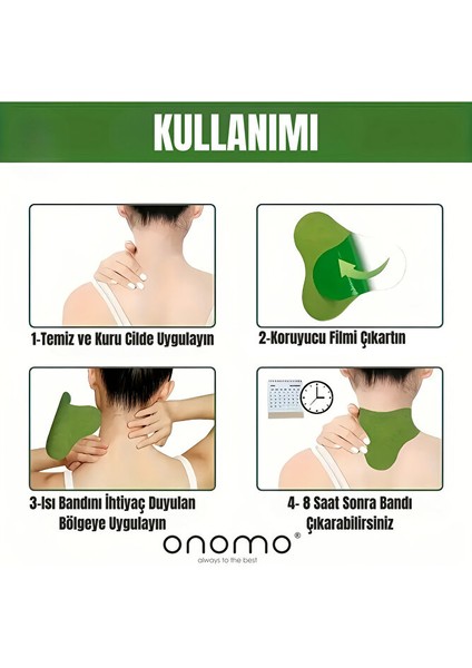 Health Sırt, Omuz, Bel, Boyun, Fıtık Için Bitkisel Isıtmalı Yakı Bandı 10 Adet