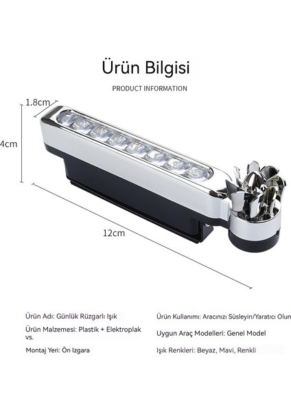 Otomobil Motosiklet Rüzgar Enerjisi LED (Yurt Dışından)