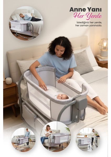 Siena 3in1 Elektrikli Otomatik Sallanır Anne Yanı Beşik Oyun Parkı fiyatları