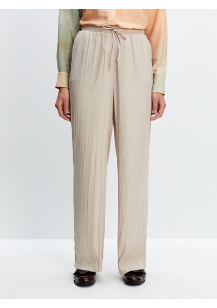 Yeni Sezon Beli Lastikli Saten Kadın Pantolon fiyatları