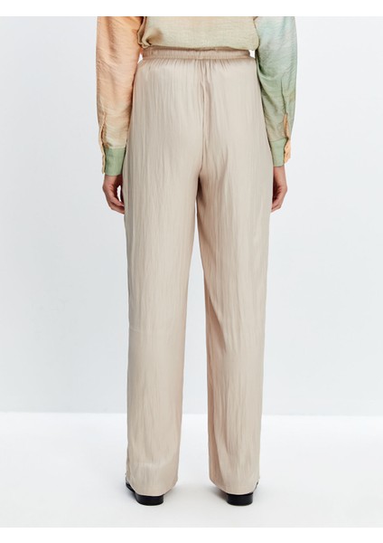 Yeni Sezon Beli Lastikli Saten Kadın Pantolon fırsatları