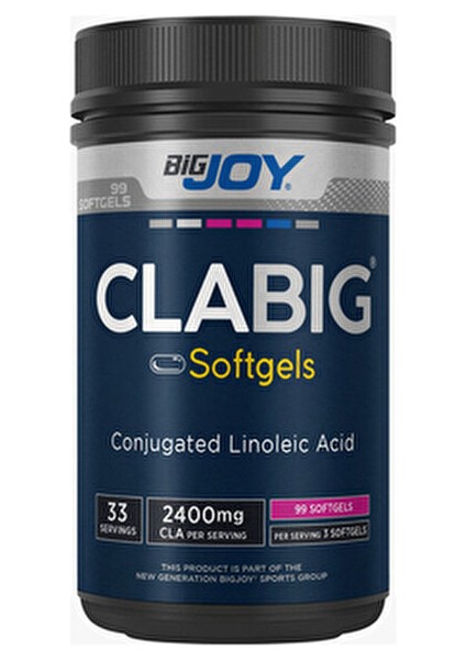 Clabig 1000 mg 99 Kapsül Konjuge Linoleik Asit İçeren Erkekler İçin fiyatları