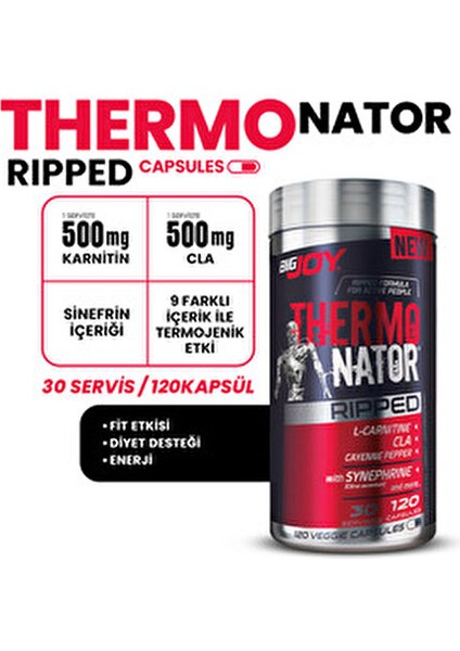 Thermonator Ripped Kapsül 120 Adet L-Carnitine ve CLA İçeren Sporcu Besini modelleri