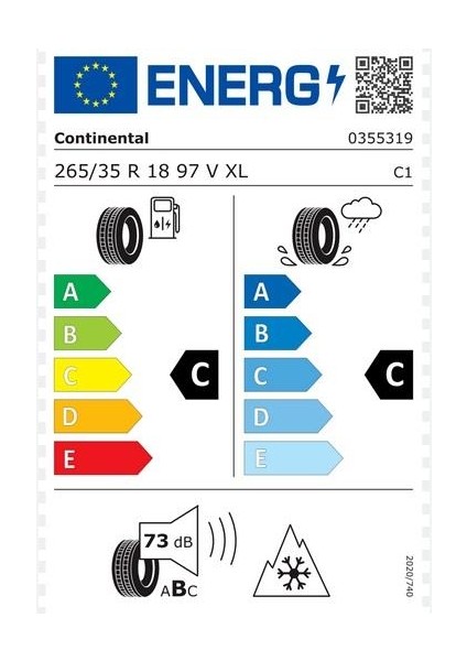 265/35 R18 97V Xl Fr Wintercontact TS850P Oto Kış Lastiği ( Üretim Yılı :2025 ) fiyatları
