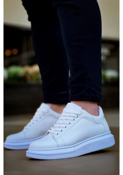 Xmpdby KB-X500 Kuback Bağcıklı Beyaz Günlük Erkek Ayakkabı (Numara: 44)