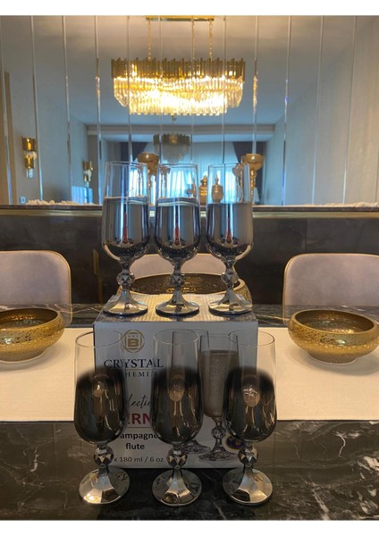 Bohemia Kristal Tekli Kahve Yanı Bardağı Platin 180 cc fiyatları