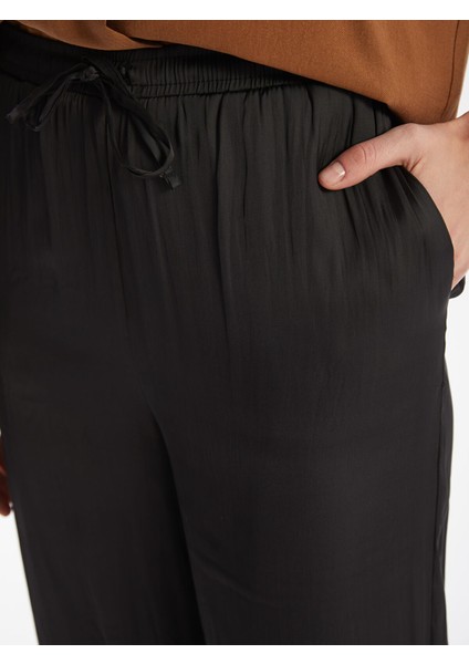 Yeni Sezon Beli Lastikli Saten Kadın Pantolon modelleri
