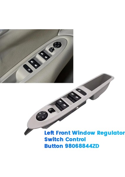 Citroen C4L 12-2016 Lhd Power Master Cam Kaldırma Anahtarı Için Sol Ön Cam Kaldırma Anahtarı Kontrol Düğmesi 98068844ZD (Yurt Dışından) fiyatları