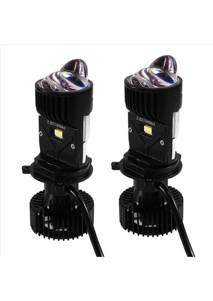Motosikletled Projektör Kafa Lambası Ampulleri Bi LED Lens Mini Projektör Lazer Motosiklet Beamturbo Fan Y3S-H4 (Yurt Dışından) fiyatları