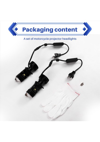 Motosikletled Projektör Kafa Lambası Ampulleri Bi LED Lens Mini Projektör Lazer Motosiklet Beamturbo Fan Y3S-H4 (Yurt Dışından) indirimleri