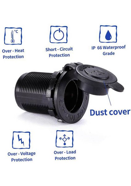 5 Adet 12V Güç Su Geçirmez Soket Araç Çakmak Soket Çakmak Adaptörü Deniz Atv Rv Motosiklet (Yurt Dışından) modelleri