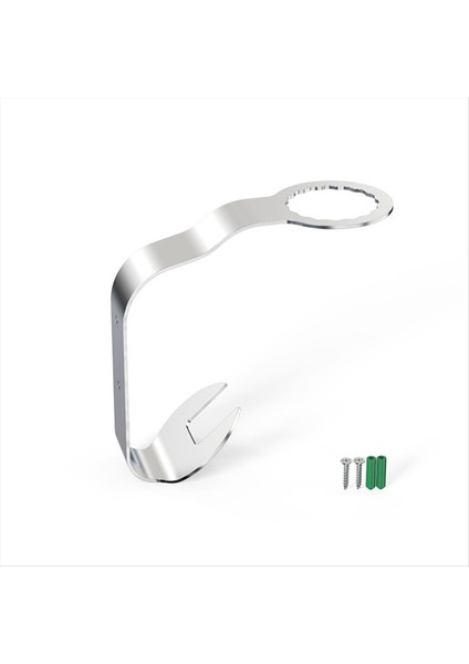 Motosiklet Kask Rafı, Metal Kask Tutucu Duvara Montaj Kancalı Gümüş (Yurt Dışından)