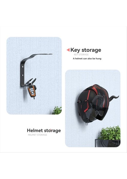 Motosiklet Kask Rafı, Metal Kask Tutucu Duvara Montaj Kancalı Gümüş (Yurt Dışından) fırsatları