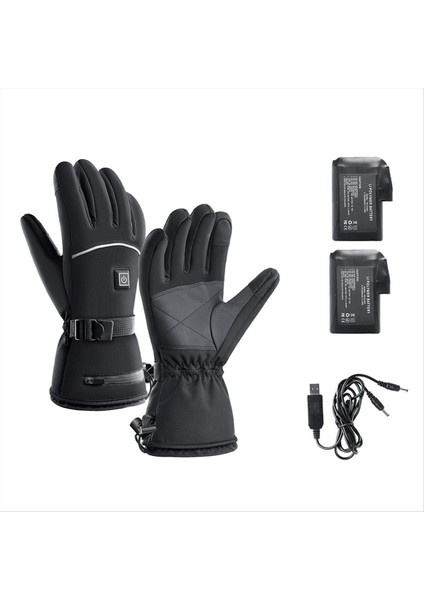 Kış Akıllı Elektrikli Isıtma Eldivenleri Rüzgar Geçirmez Sıcak Su Geçirmez Dokunmatik Ekran Açık Bisiklet ve Kayak Eldivenleri (Yurt Dışından)