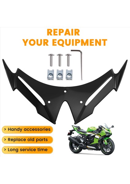 Motosiklet Ön Çamurluk Dekorasyon Burun Gaga Kawasaki NİNJA500 Ninja 500 2024-2025 Downforce Hava Deflektörü, B (Yurt Dışından) indirimleri