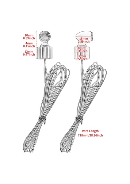 Motosiklet Dönüş Sinyalleri Mini Yanıp Sönen LED Koşu Fren Lambası Evrensel Harley Touring Softail Sportster Dyna Gümüş (Yurt Dışından) fiyatları