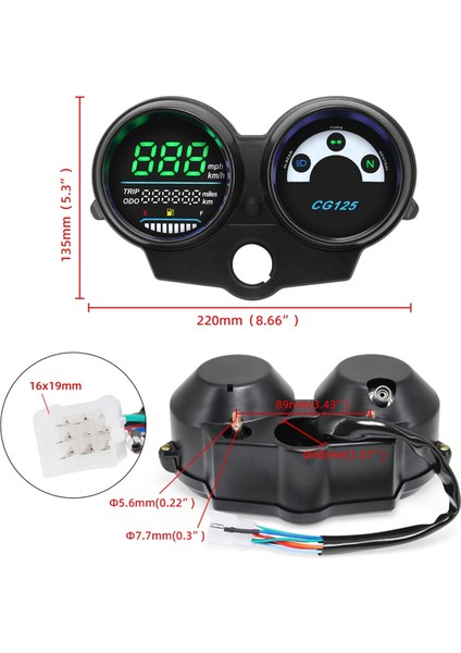 LED Dijital Motosiklet Hız Göstergesi CG125 2000-2008 Fan 125 Titan 125 2013 Brezilya Honda Motosiklet Paneli Için Gösterge Paneli (Yurt Dışından) fırsatları