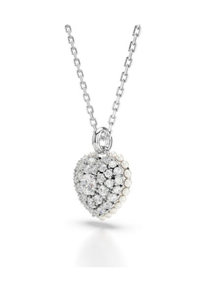 Kadın Kolye ve Küpe Seti Gümüş Kalp Tasarımı