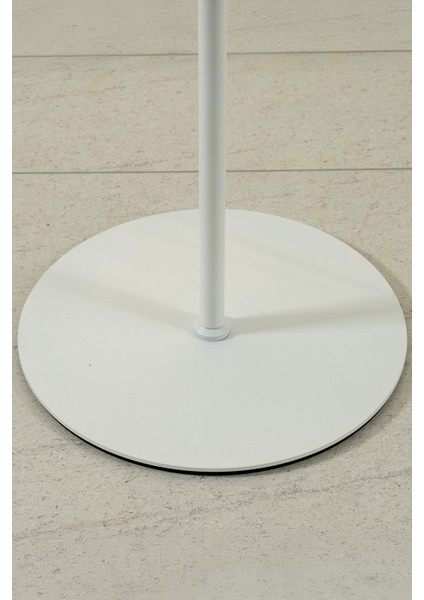 Luna Tek Ayaklı Beyaz Metal Lambader | Oturma Odası & Yatak Odası & Salon Lambası indirimleri