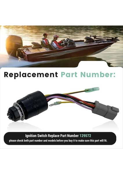 129572 Kontak Anahtarı ile 1 Anahtar, 3 Pozisyon 6 Tel Konnektörleri, Izci Tekneler Için Uyumlu (Yurt Dışından) fiyatları