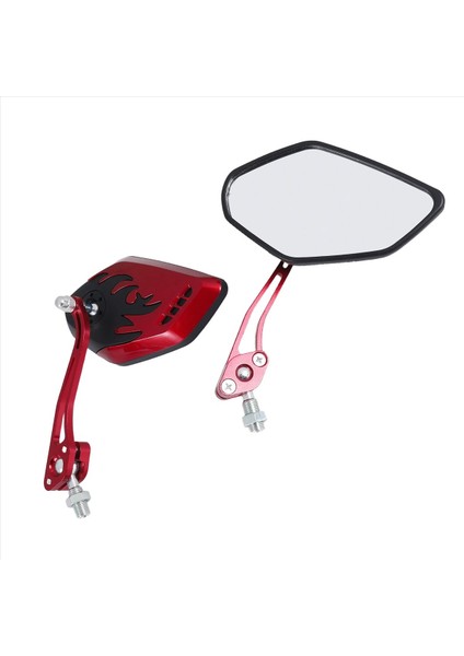 2 Adet Vida Çapı 10MM / 8mm Yan Aynalar Motosiklet Scooter Için 360 Derece Rotasyon Motosiklet Dikiz Aynaları Kırmızı (Yurt Dışından) fiyatları