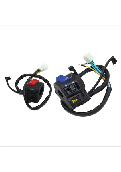 Motosiklet Gidon Anahtarı Choke Anahtarı Boynuz Dönüş Sinyali Far Elektrikli Start Gidon Kontrol Anahtarı (Yurt Dışından)