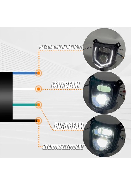 Motosiklet LED Farlar Honda Crf 125 250 Için 450L 450RL Cr Xr Yüksek Düşük Işın Işık Drl Enduro Kir Bisiklet Aksesuarları (Yurt Dışından) fiyatları