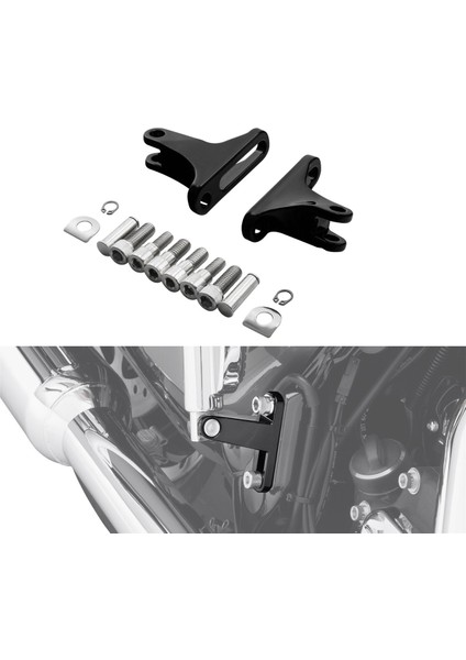 Harley Electra Glide Classic Flhtc 93-Sonrası Touring Arka Yolcu Mini Ayak Dayanağı Için 1 Çift Siyah Ayaklık Montaj Kiti (Yurt Dışından) fiyatları