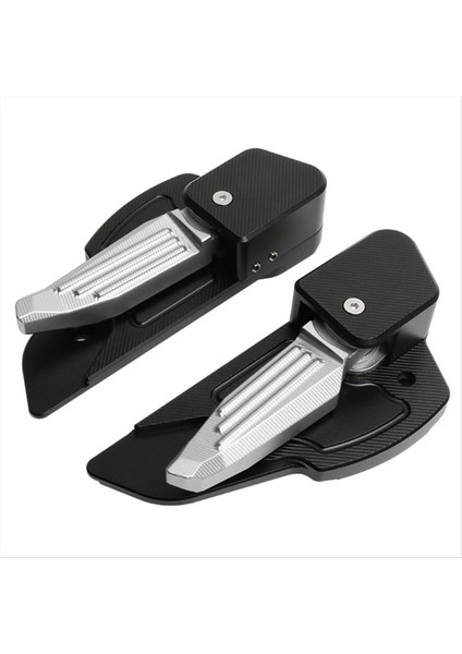 Motosiklet Otomatik Uzatma ve Katlama Arka Ayak Pedalı Katlanabilir Vespa PRIMAVERA150 Sprint 150 Siyah + Gümüş (Yurt Dışından)