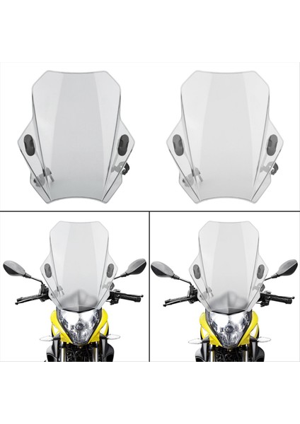 Ön Rüzgar Deflector Ön Cam Yamaha MT07 MT09 Honda CBR600RR CB1000R Gxsr 600 750 Bmw Ducati 40X37CM Temizle (Yurt Dışından)