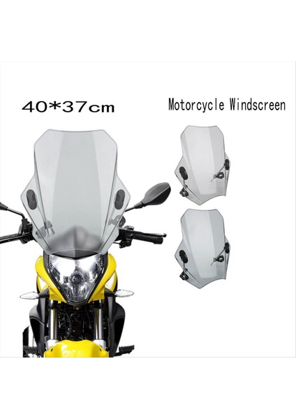 Ön Rüzgar Deflector Ön Cam Yamaha MT07 MT09 Honda CBR600RR CB1000R Gxsr 600 750 Bmw Ducati 40X37CM Temizle (Yurt Dışından) modelleri