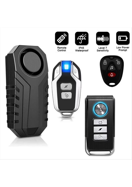 Motosiklet Bisiklet Titreşimli Alarm IP55 Su Geçirmez Bisiklet Alarmı Uzaktan Kumanda Anti-Hırsızlık Motosiklet Alarmlı Dedektör Sistemi (Yurt Dışından) fiyatları