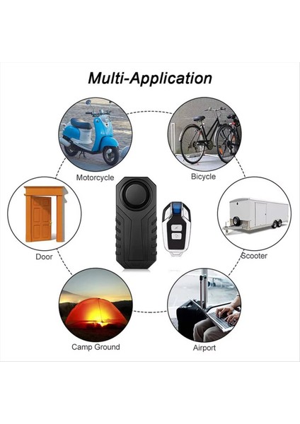 Motosiklet Bisiklet Titreşimli Alarm IP55 Su Geçirmez Bisiklet Alarmı Uzaktan Kumanda Anti-Hırsızlık Motosiklet Alarmlı Dedektör Sistemi (Yurt Dışından) indirimleri