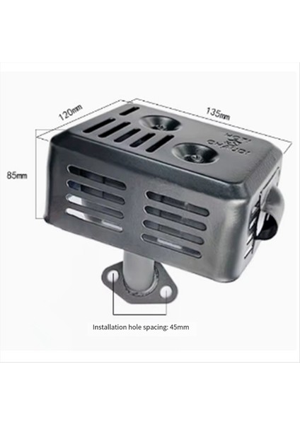 Siyah Egzoz Susturucu Sistemi Isı Kalkanı ile Conta ile Honda Için GX110 GX120 GX140 GX160 GX200 5.5 Hp 6.5 Hp (Yurt Dışından) fiyatları